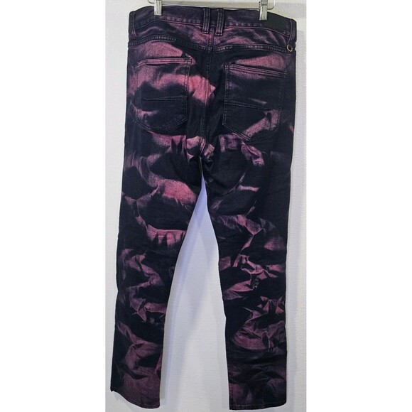 Kayden K Men's Skinny Jeans Comfort Stretch Slim 34 Distressed Tye-Dye Pants - Picture 6 of 11